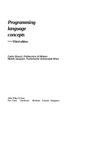 Carlo Ghezzi, Mehdi Jazayeri — Programming Language Concepts