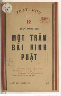 Đoàn Trung Còn (1908-1988) — 100 bài kinh Phật. vol 2.