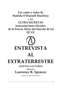 Lawrence R. Spencer — Entrevista al extraterrestre