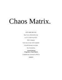 Fenwick Kaidevis Rysen — Chaos Matrix