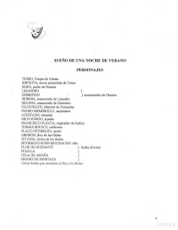 William Shakespeare (Adaptado) — El sueño de una noche de verano (Adaptado y corto para su representación (