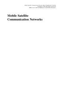 Ray E. Sheriff, Y. Fun Hu — Mobile Satellite Communication Networks