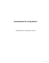 Jiddu Krishnamurti — Commentaries on Living Series 1