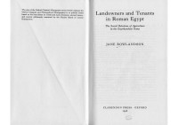 Markus — ROWLANDSON, Jane_Landowners and Tenants in Roman Egypt