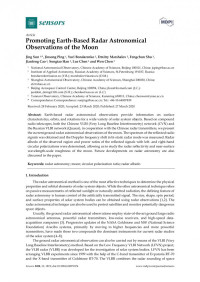 Jing Sun, Jinsong Ping, Yuri Bondarenko, Dmitry Marshalov — Promoting Earth-Based Radar Astronomical Observations of the Moon