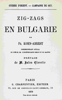 Frédéric Kohn-Abrest — Zig-zags en Bulgarie