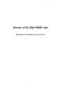 Unknown — Heresies of the high middle ages