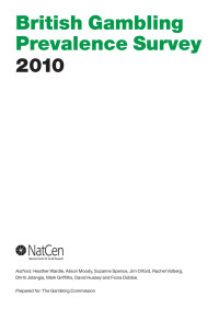 Unknown — British Gambling Prevalence Survey 2010