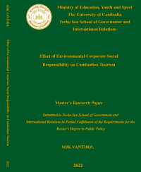 Sok Vanthol — Effect of Environmental Corporate Social Responsibility on Cambodian Tourism