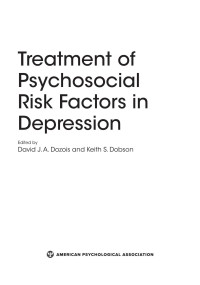 American Psychological Association — Treatment of Psychosocial Risk Factors in Depression