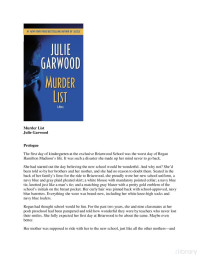 Julie Garwood — Murder List