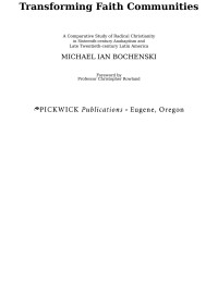 Michael I. Bochenski; — Transforming Faith Communities