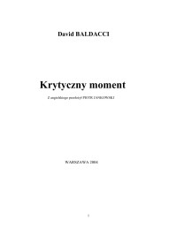 Krytyczny moment — Baldacci David