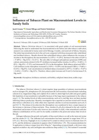 Jacob Lisuma, Ernest Mbega, Patrick Ndakidemi — Influence of Tobacco Plant on Macronutrient Levels in Sandy Soils