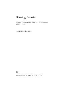 Matthew Lauer; — Sensing Disaster