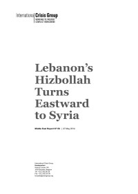 kolsson — Lebanon's Hizbollah Turns Eastward to Syria, Int. Crisis Group, Report No. 153