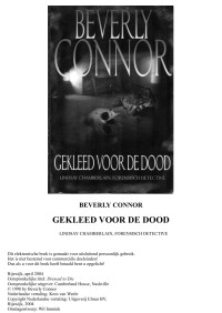 Connor, Beverly — Lindsay Chamberlain 03 - Gekleed Voor De Dood