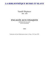 Sleptsov, Vassili — Engagés aux cosaques