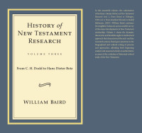 William Baird — History of New Testament Research