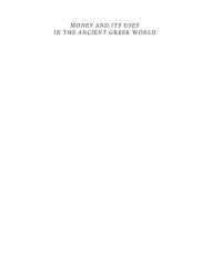Andrew Meadows & Kirsty Shipton — Money and Its Uses in the Ancient Greek World