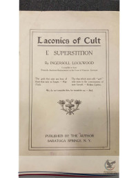 Ingersoll Lockwood — Laconics of Cult 