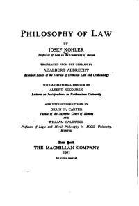 Josef Kohler, Adalbert Albrecht — Philosophy of Law