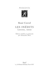 René Crevel — Les inédits