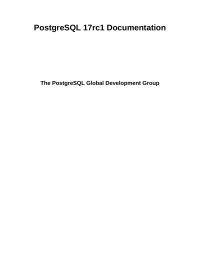 The PostgreSQL Global Development Group — PostgreSQL 17rc1 Documentation