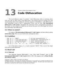 R. Rajesh Jeba Anbiah — A to Z of C :: 13. Code Obfuscation