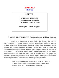 Carlos Biagini — 2 PEDRO (William Barclay)