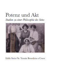 Edith Stein — Potenz und Akt. Studien zu einer Philisophie des Seins