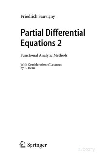 Friedrich Sauvigny — Partial differential equations