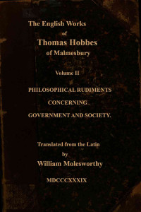 Thomas Hobbes — The English works of Thomas Hobbes of Malmesbury, Volume 02 (of 11)