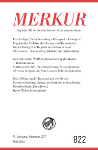 Christian Demand; — MERKUR Deutsche Zeitschrift fr europisches Denken - 2017-11