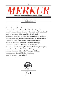 Christian Demand; — MERKUR Deutsche Zeitschrift für europäisches Denken