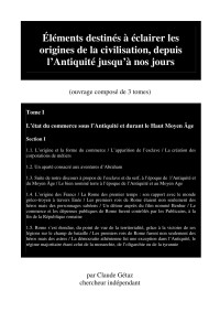 Claude Gétaz — Éléments destinés à éclairer les origines de la civilisation, depuis l’Antiquité jusqu’à nos jours Tome I Section I