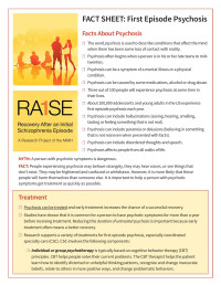 National Institute of Mental Health — RA1SE Fact Sheet: First Episode Psychosis