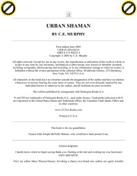 Urban Shaman — Murphy, CE - Walker Papers 1