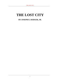geal — THE LOST CITY BY JOSEPH E