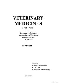 Shandra Shekhar Godara — Veterinary Medicines (for Pets)