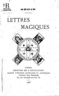 Paul Sédir — Lettres magiques