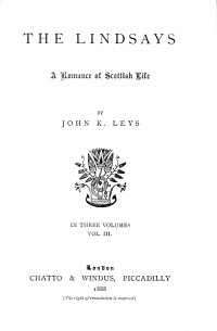 John K. Leys — The Lindsays