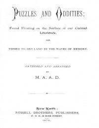 Mary A. A. Dawson — Puzzles and oddities