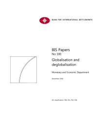 Bank for International Settlements — Globalisation and deglobalisation