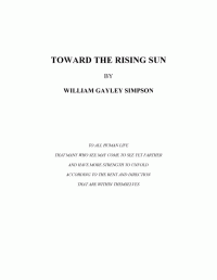 William Gayley Simpson — Toward the Rising Sun