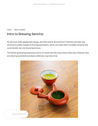 Tezumi — Intro to Brewing Sencha