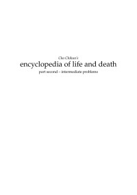 Vit Brunner — Encyclopedia of Life & Death - Intermediate problems