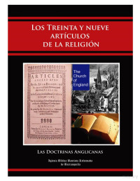 La Iglesia de Inglaterra — Los Treinta y Nueve artículos de la religión. Las Doctrinas Anglicanas