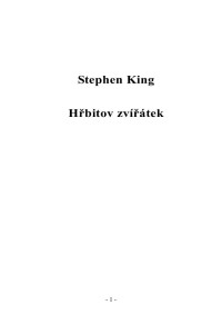 King — Hřbitov zvířátek