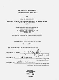 Desconocido — Mathematical Modelling Of High Temperature Fuelcells